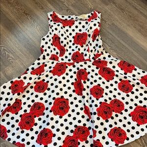 Floral Poka Dot dress